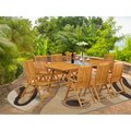 Invernadero 9 Piece Denison Outdoor Dining Table Set - Natural Oil IN2243223
